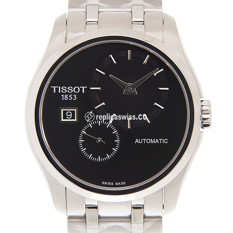 Elegant Tissot T-TREND Replica Watch in Black Dial & Stainless Steel Case, Automatic Movement