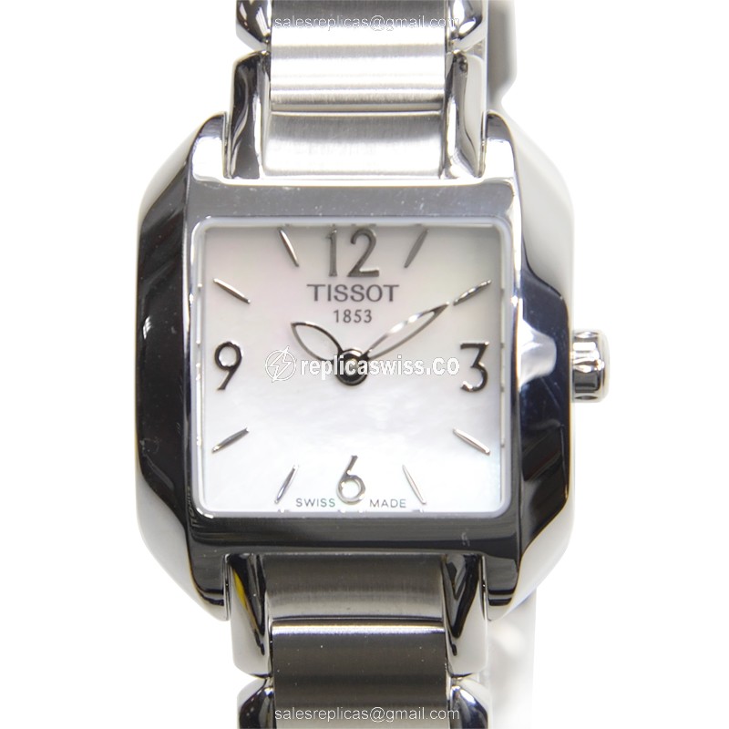 Elegant Tissot T-TREND Replica Watch in Stainless Steel & White Dial, Quartz Movement