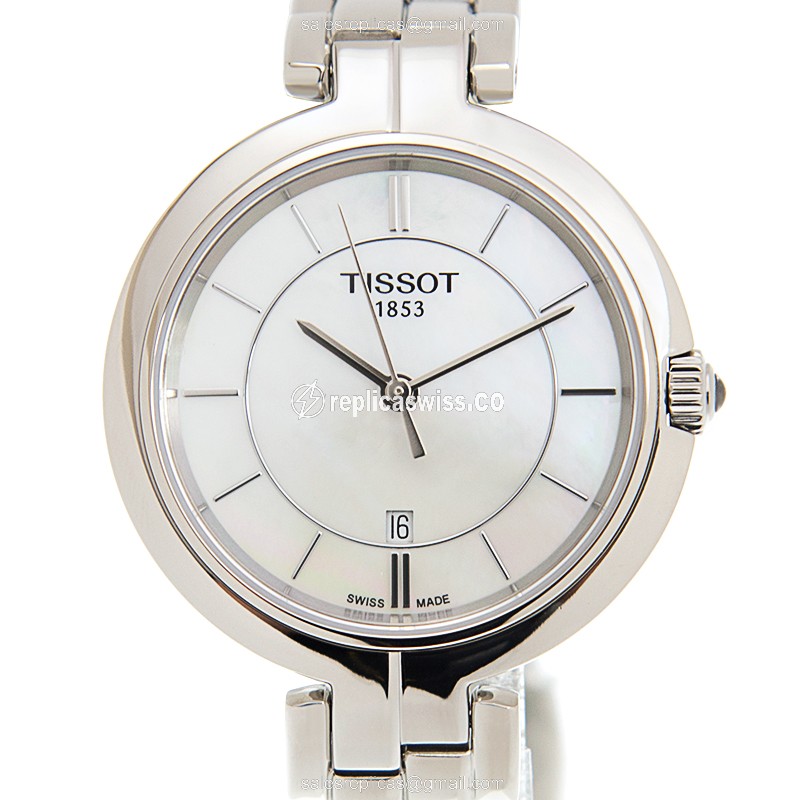Elegant Tissot T094.210.11.111.00 Replica in White Dial & Steel Case, Quartz Movement Watch