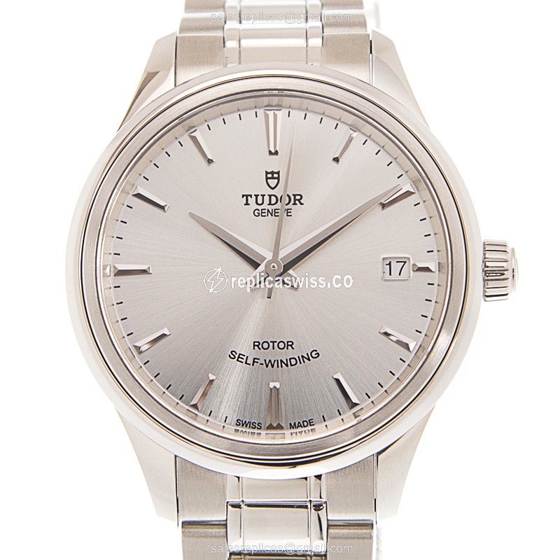 Elegant Tudor 12300-65030-SV Silver Dial Automatic Steel Case Watch with Sapphire Crystal