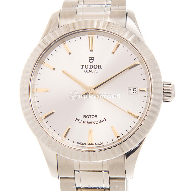 Elegant Tudor 12310-65030-SV Style Replica Watch | Automatic Movement, Silver Dial & Case