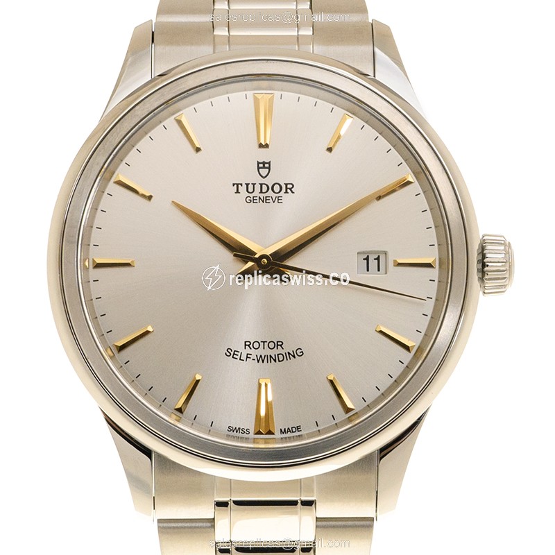 Elegant Tudor 12700-65070-SV Champ Index Replica with Silver Dial Stainless Steel Case Watch