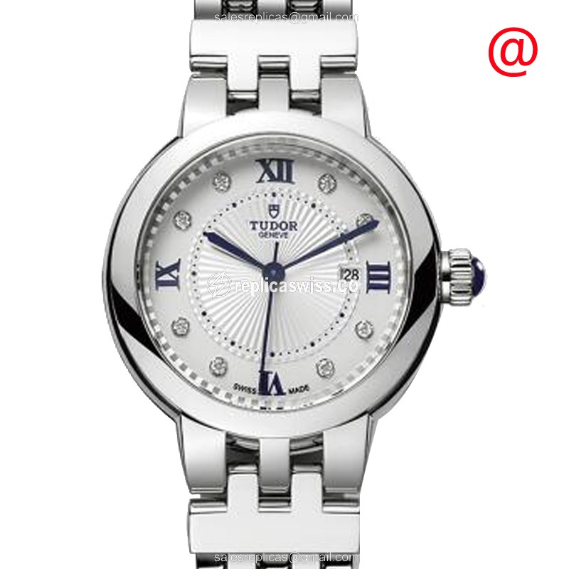 Elegant Tudor 35500-65740-8DI-WT Replica with White Dial Stainless Steel Case Watch