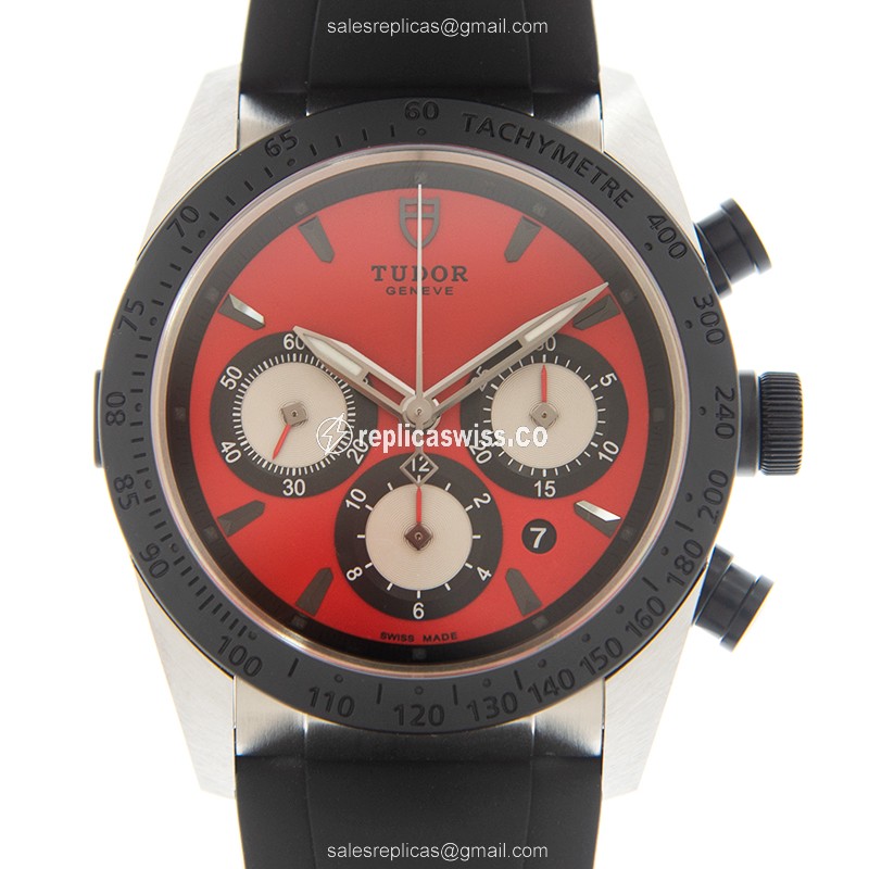 Elegant Tudor 42010NRD-RS FastRider Chrono Replica with Automatic Movement Red Dial Watch