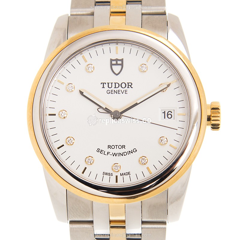 Elegant Tudor 55003-68053 Glamour Date Replica | Automatic, Gold & Steel Case, Sapphire Crystal