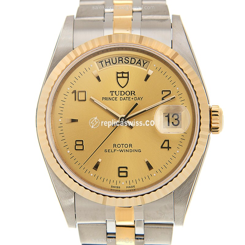 Elegant Tudor 76213-62483AR-CH Replica Watch | Automatic Movement, 18kt Gold Case