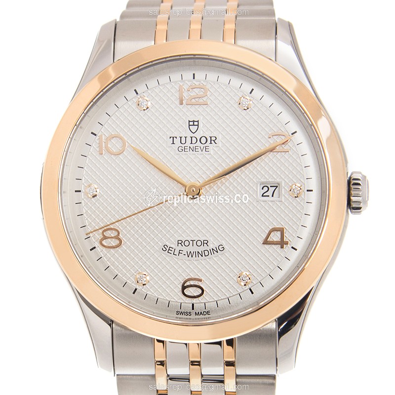 Elegant Tudor 91651-67071-6DI-SV 1926 Replica with Silver Dial 18kt Steel Case Watch