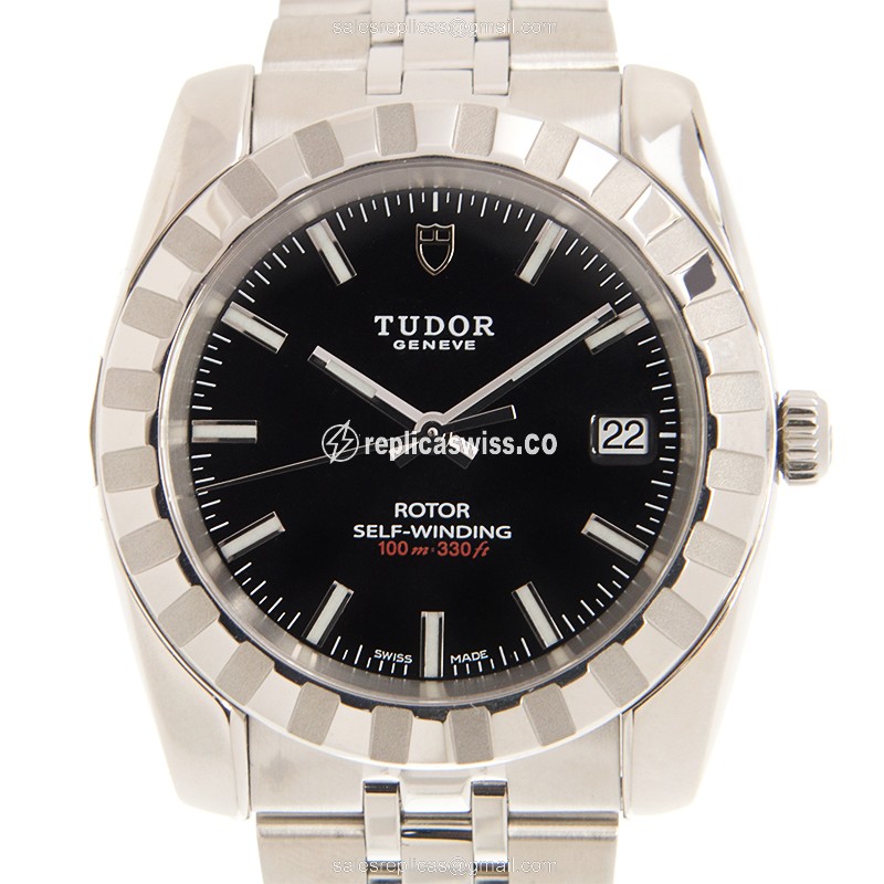 Elegant Tudor Classic 21010-62580-BK Replica with Automatic Movement & Black Steel Case Watch