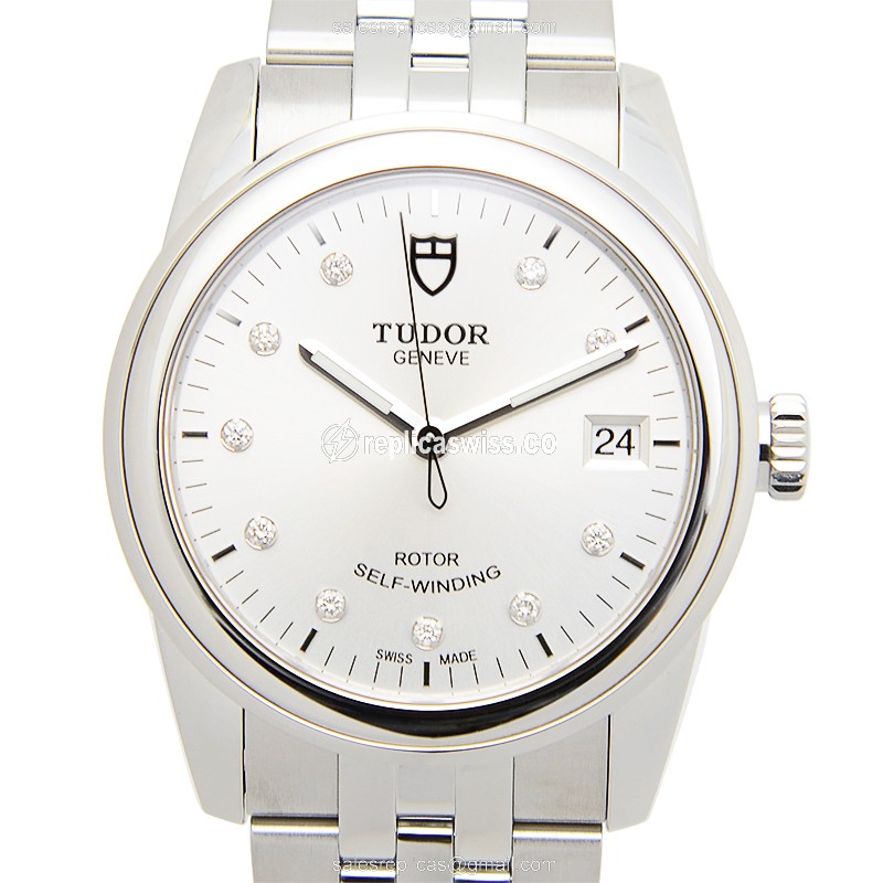 Elegant Tudor Glamour Date Replica | Automatic Movement & Silver Dial | Stainless Steel Case Watch