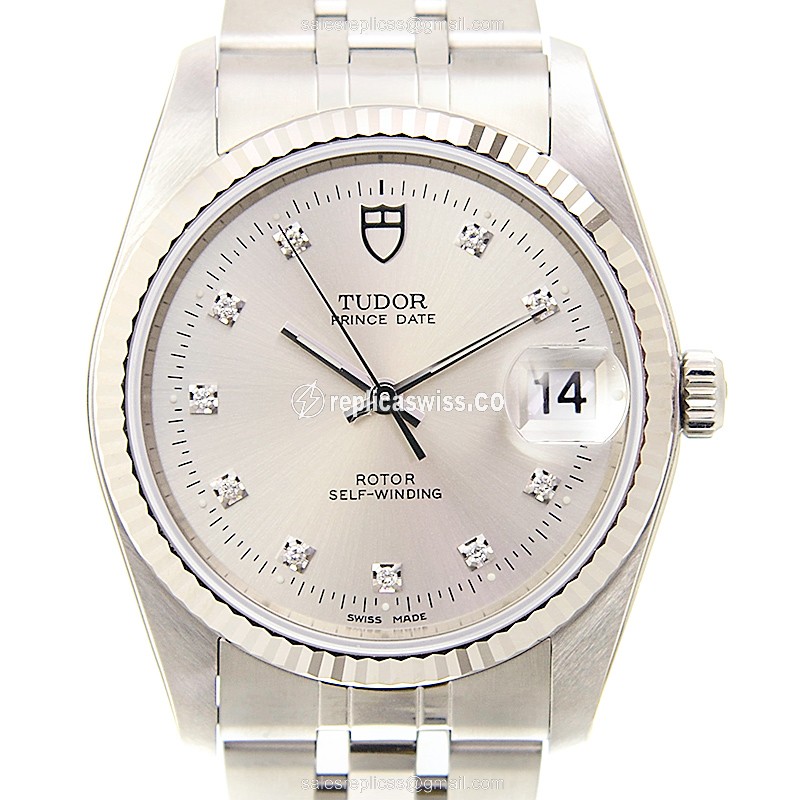 Elegant Tudor Prince Date Replica with Automatic Movement & Silver Dial & Steel Case Watch