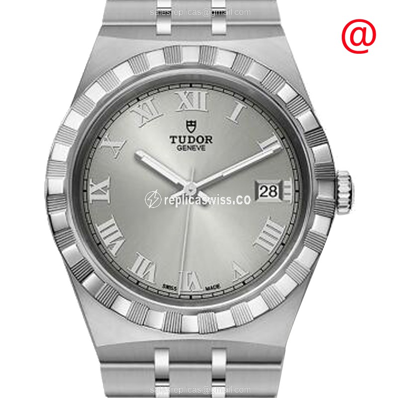 Elegant Tudor Royal 28500-91060 Silver Steel Case Automatic Movement Watch