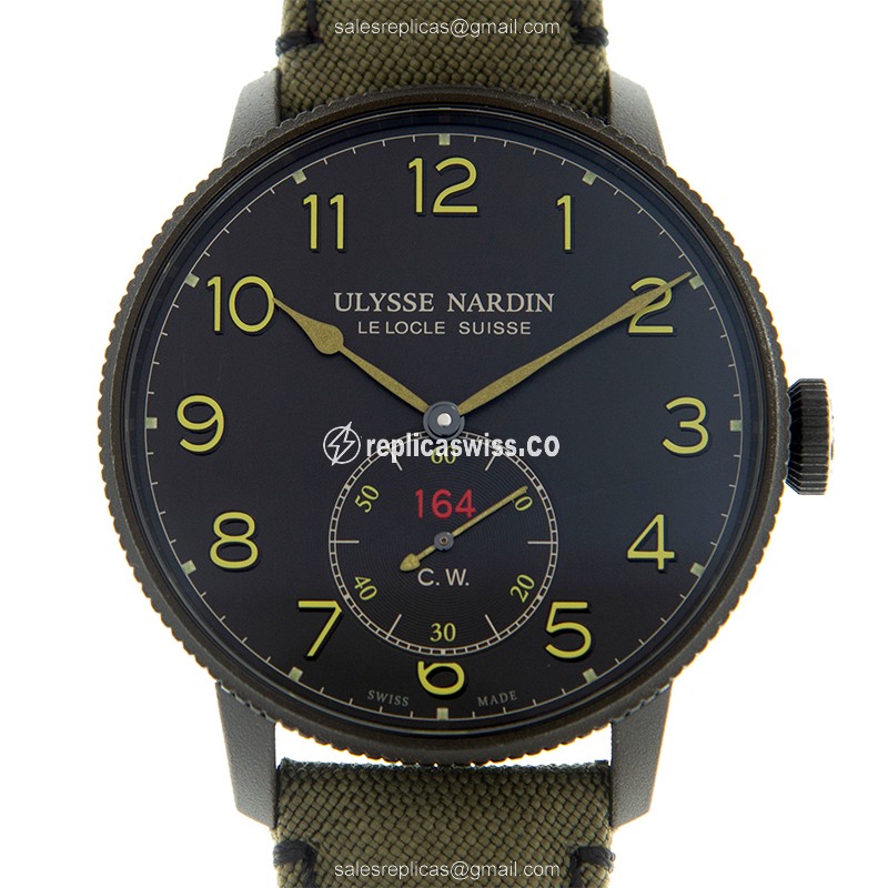 Elegant Ulysse Nardin 1183-320LE Black Marine Replica Watch | Automatic Movement, Stainless Steel