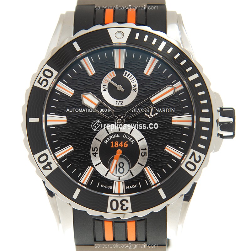 Elegant Ulysse Nardin 263-10-3/952 Marine Replica with Automatic Movement & Black Dial Watch