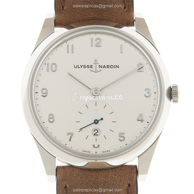 Elegant Ulysse Nardin 3203-900 CLASSIQUE Replica Watch | Automatic Movement, White Dial, Leather