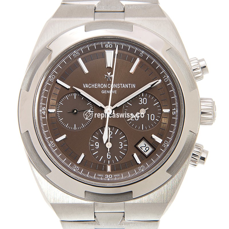 Elegant Vacheron Constantin 5500V/110A-B147 Overseas Replica, Automatic Movement, Brown Dial &