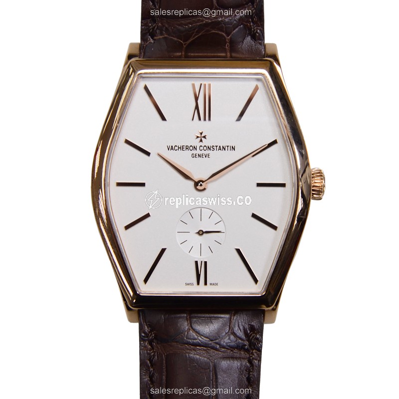 Elegant Vacheron Constantin 82130/000R-9755 Malte Replica with Manual Wind 18kt Gold Case
