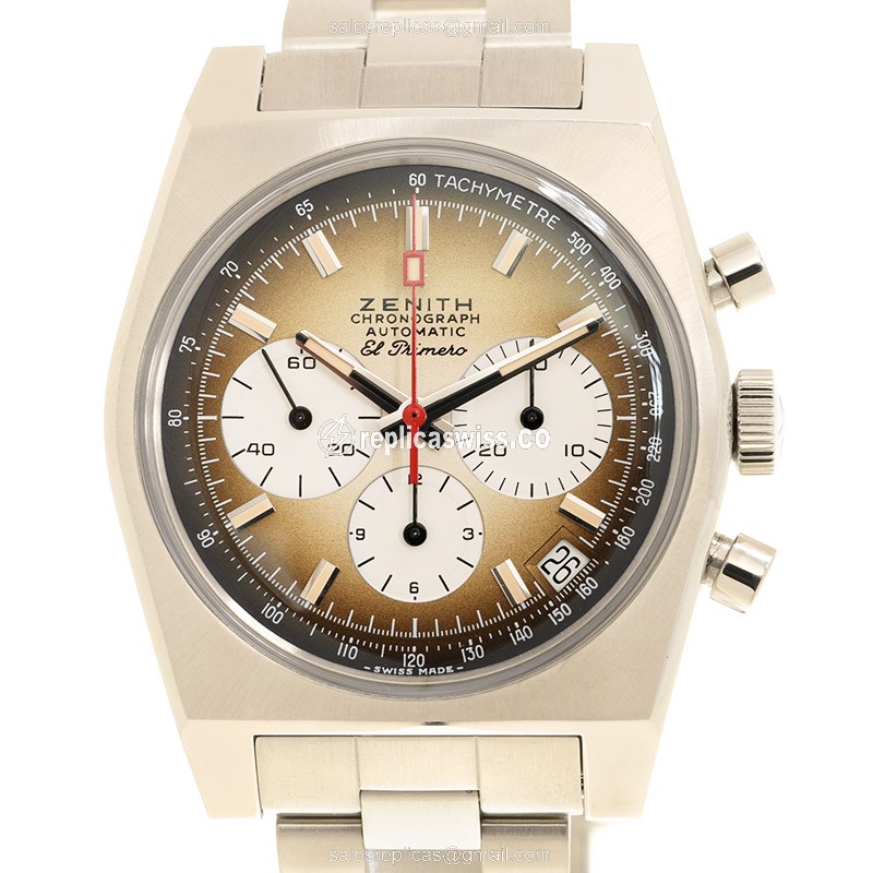 Elegant Zenith Chronomaster Replica Watch | Automatic Movement | Brown Dial & Steel Case