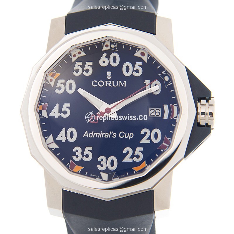 Elegantly Crafted Corum Admirals Cup Replica Watch | Automatic Movement, Blue Steel Case & Sapphire