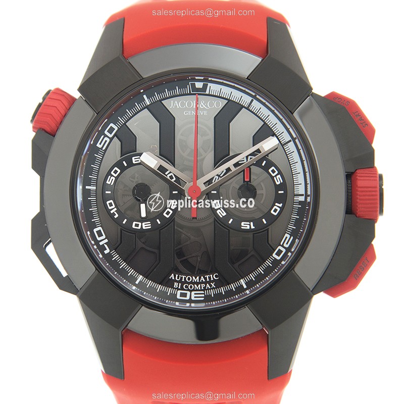 Epic X Chrono Replica by Jacob & Co. | Automatic Movement | Black Dial | Titanium Case Watch