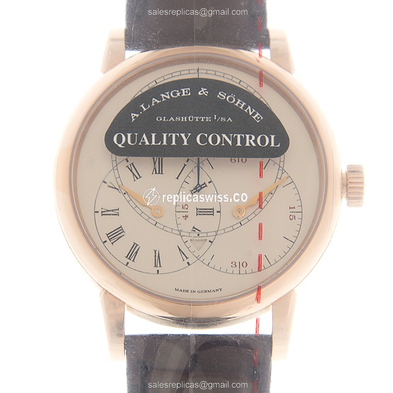 Exquisite A Lange & Sohne Richard Lange Replica, Automatic Movement, 950 Platinum Case, White Dial