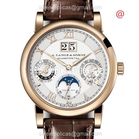 Exquisite A Lange & Sohne Saxonia Replica, 18kt Gold Case, Automatic Movement & White Dial Watch