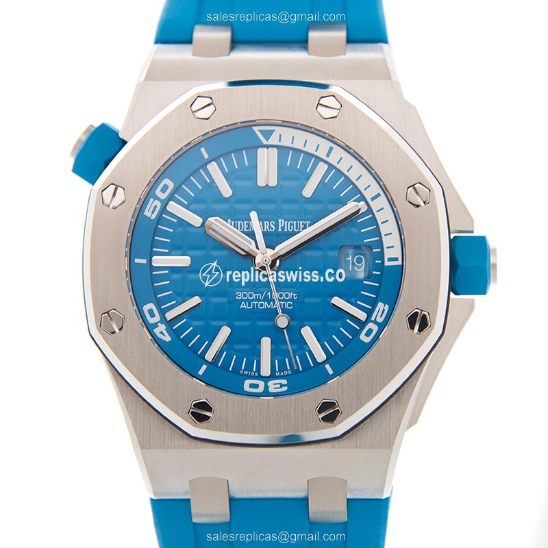 Exquisite Audemars Piguet Royal Oak Offshore Replica, Automatic Movement, Blue Steel Case & Dial