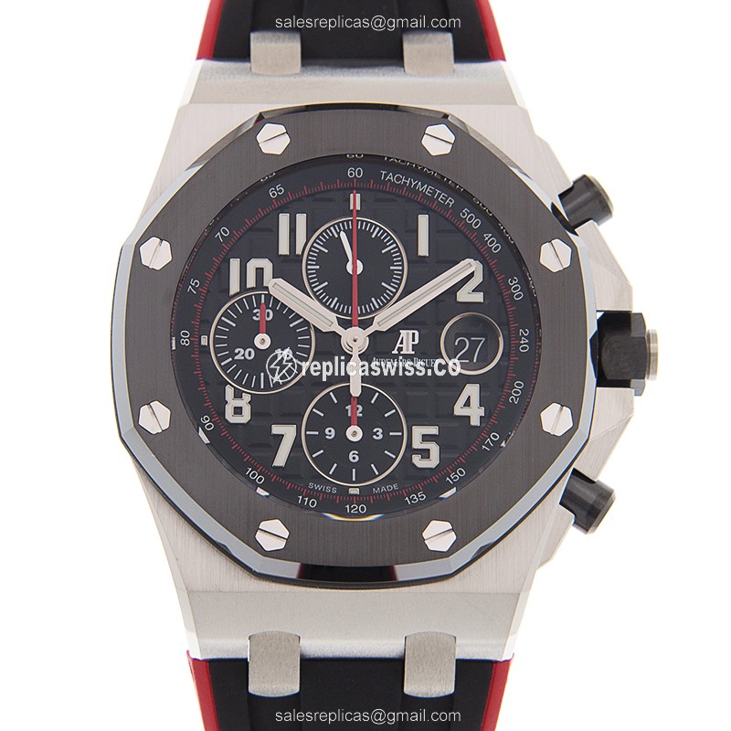 Exquisite Audemars Piguet ROYAL OAK OFFSHORE Replica in Black Dial & Stainless Steel, Automatic