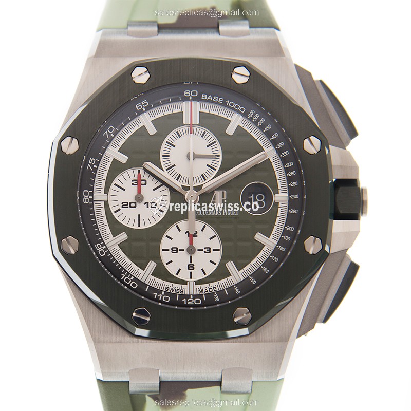 Exquisite Audemars Piguet Royal Oak Offshore Replica in Green Dial, Automatic Movement & Premium