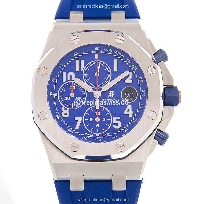 Exquisite Audemars Piguet ROYAL OAK OFFSHORE Replica with Automatic Movement Blue Steel Case