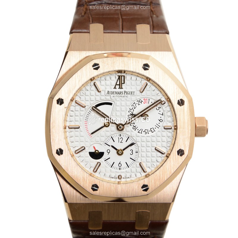 Exquisite Audemars Piguet ROYAL OAK Replica in 18kt Rose Gold, Automatic Movement, Silver Dial &