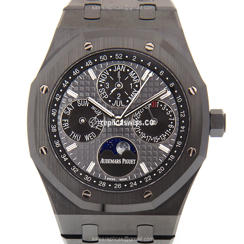 Exquisite Audemars Piguet ROYAL OAK Replica in Ceramic, Automatic Movement & Black Dial, Timeless