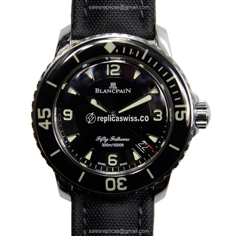 Exquisite Blancpain 5015-1130-52B Replica Watch | Automatic Movement, Black Dial, Stainless Steel