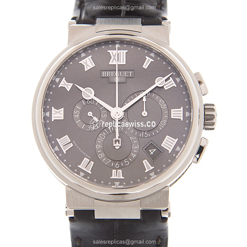 Exquisite Breguet 5527TI Marine Replica in Stainless Steel & Gray Dial | Automatic Movement Watch
