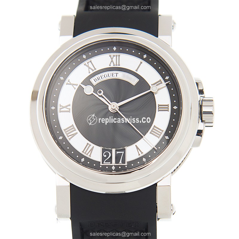 Exquisite Breguet Marine Replica Watch: Black Dial, Stainless Steel Case, Automatic Movement