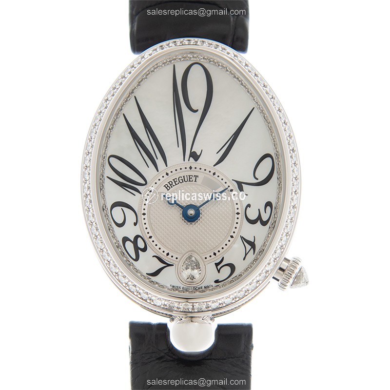 Exquisite Breguet Reine De Naples Replica in 18kt White Gold, Automatic Movement, Luminous