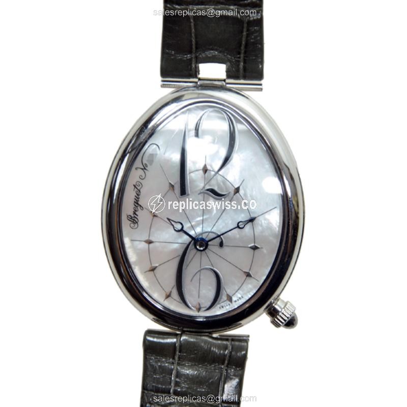 Exquisite Breguet Reine De Naples Replica in White Dial & Stainless Steel, Automatic Movement Watch