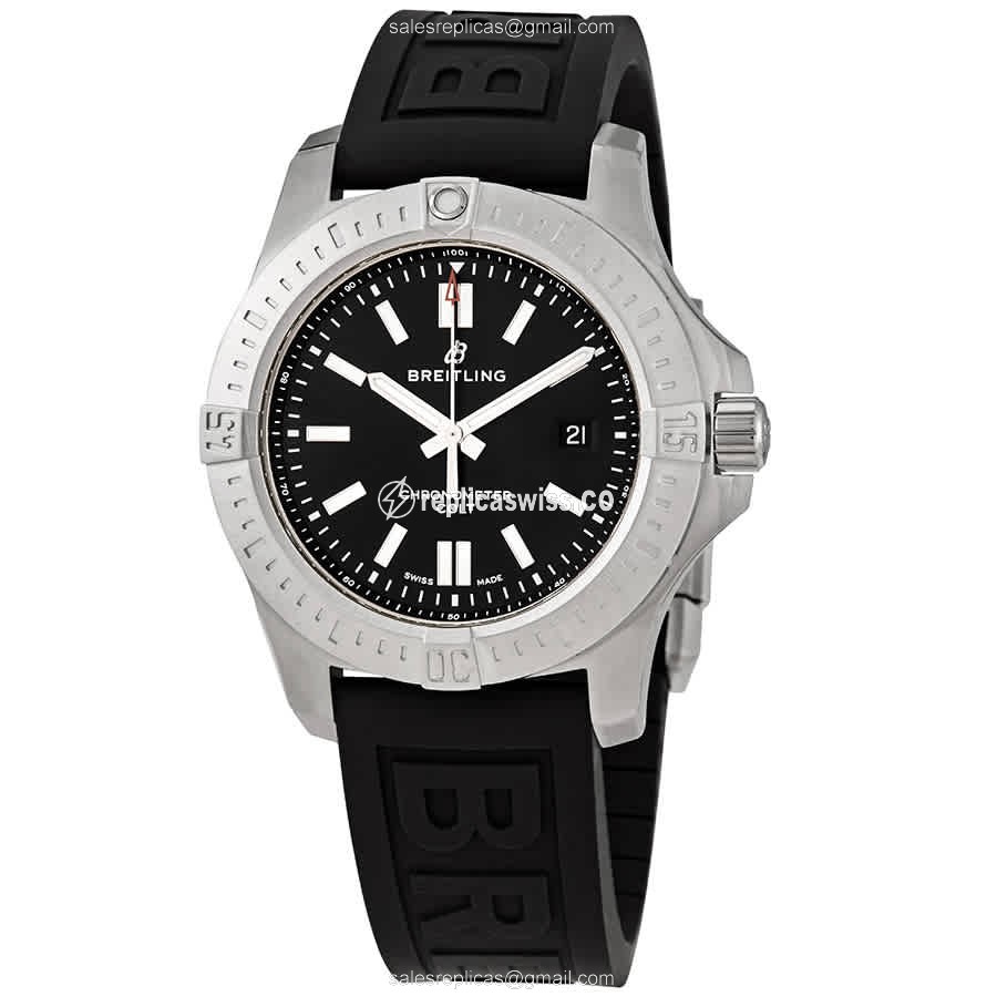 Exquisite Breitling Challenger Automatic Replica in Black Steel, featuring Sapphire Crystal &