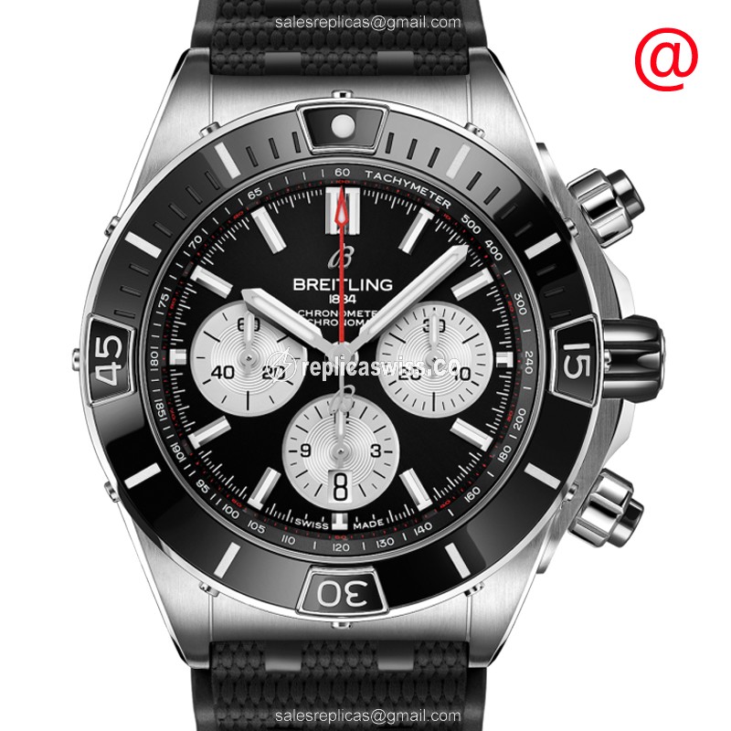 Exquisite Breitling Chronomat B01 Replica in Black Steel Case & Automatic Movement Watch