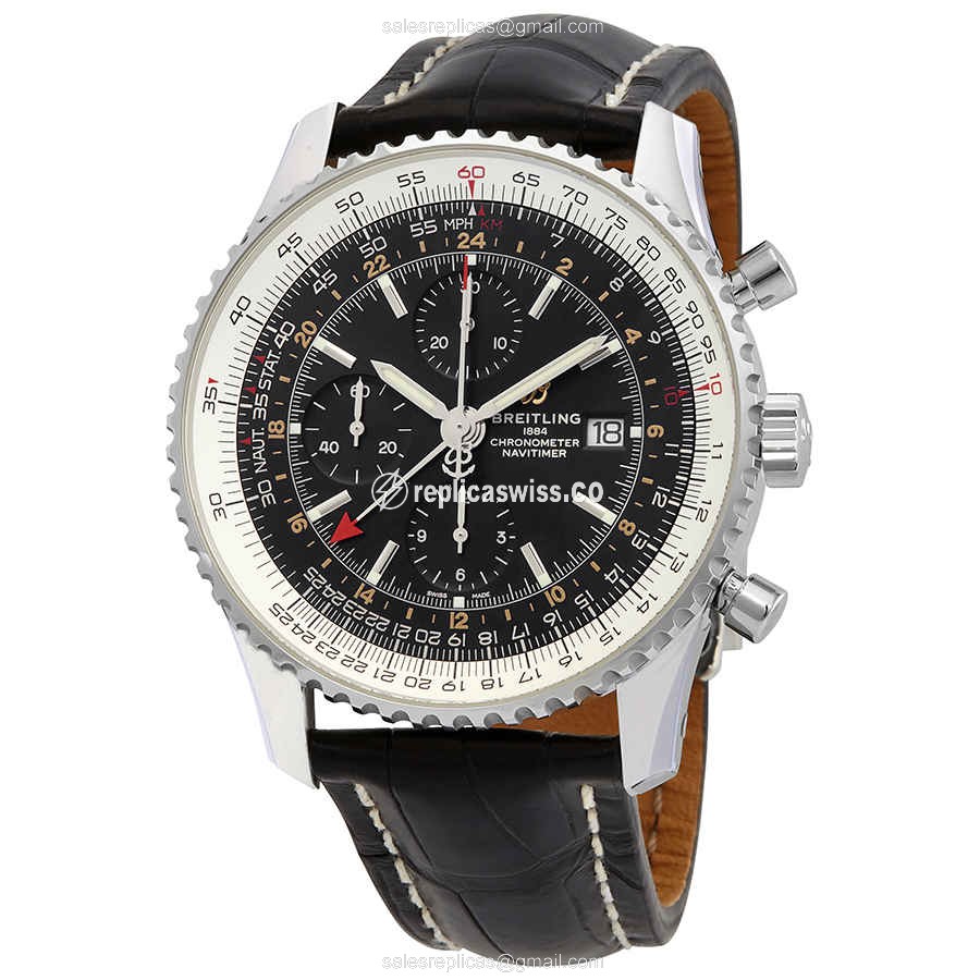 Exquisite Breitling NAVITIMER 1 Replica in Stainless Steel, Automatic Movement, Black Dial &