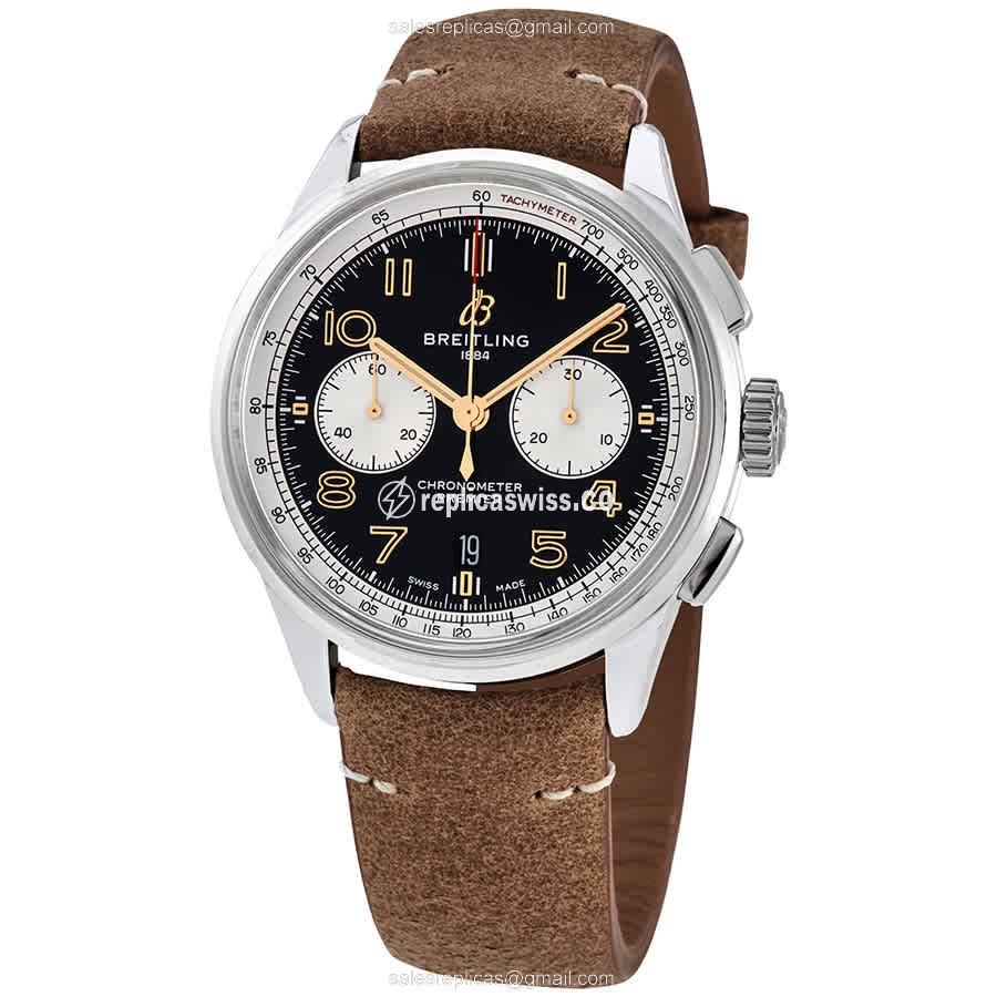 Exquisite Breitling Premier AB0118A21B1X2 Replica with Automatic Movement & Black Dial on Genuine