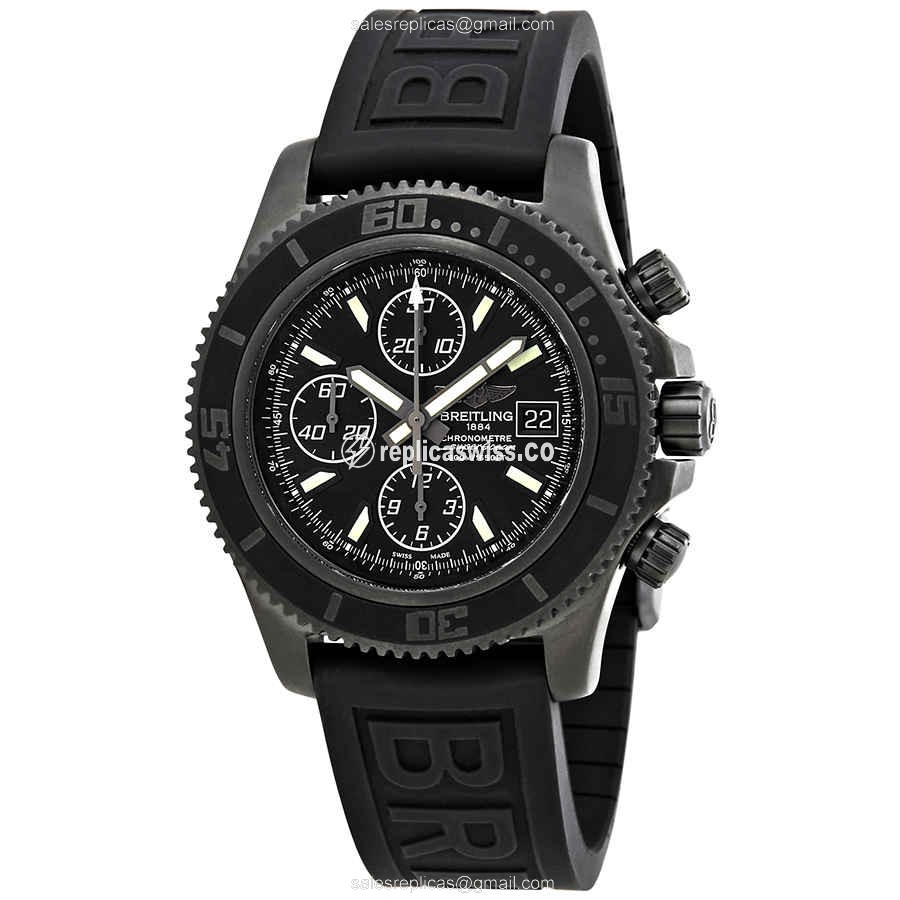Exquisite Breitling SuperOcean M13341B7 Replica | Automatic, Black Steel Case | Rubber strap Watch