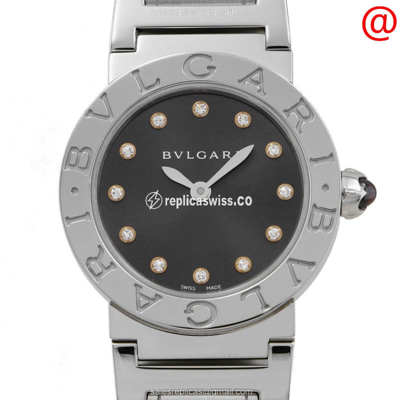 Exquisite Bulgari 102479 Replica with Black Dial & Stainless Steel Case & Automatic Movement Watch