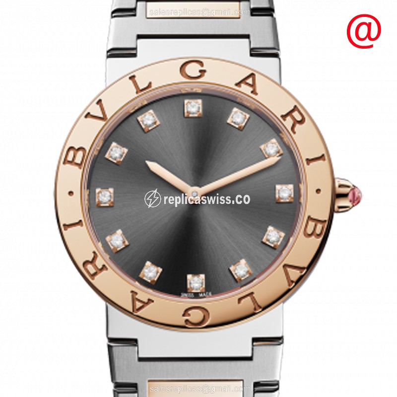 Exquisite Bulgari 103067 Replica with Gray Dial 18kt Steel Case, Automatic Movement Watch
