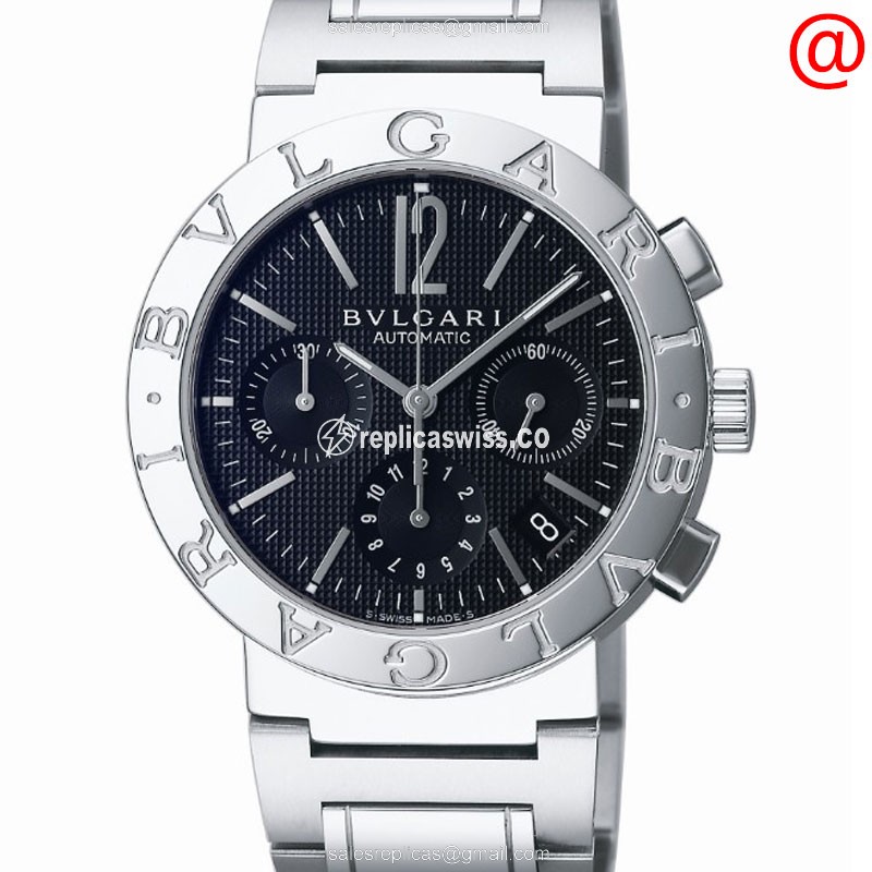 Exquisite Bulgari BB38BSSDCH Automatic Watch with Black Dial & Steel Case
