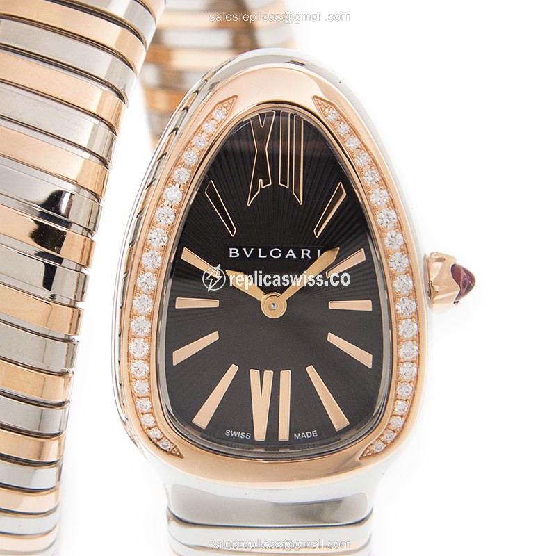 Exquisite Bulgari SP35BSPGD.2T Serpenti Replica Watch in 18kt Rose Gold, Automatic Movement, and