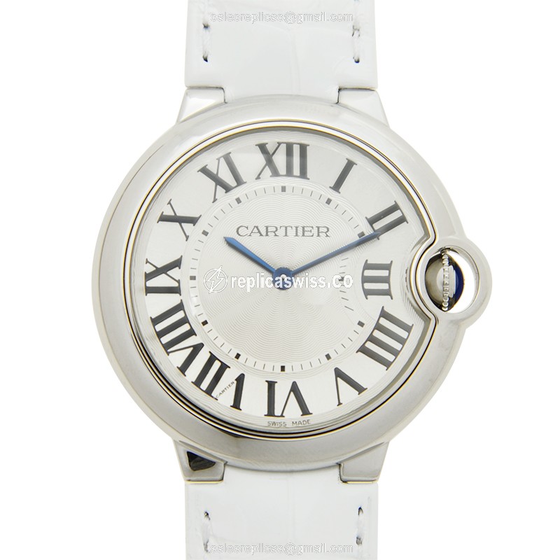 Exquisite Cartier W6920087 BALLON BLEU Quartz Replica in Silver Dial & Steel Case Watch