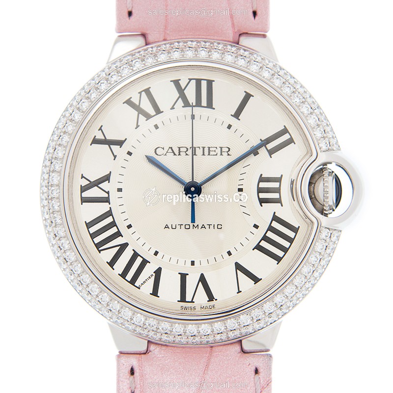 Exquisite Cartier WJBB0011 Ballon Bleu Replica with Automatic Movement 18kt White Gold Case