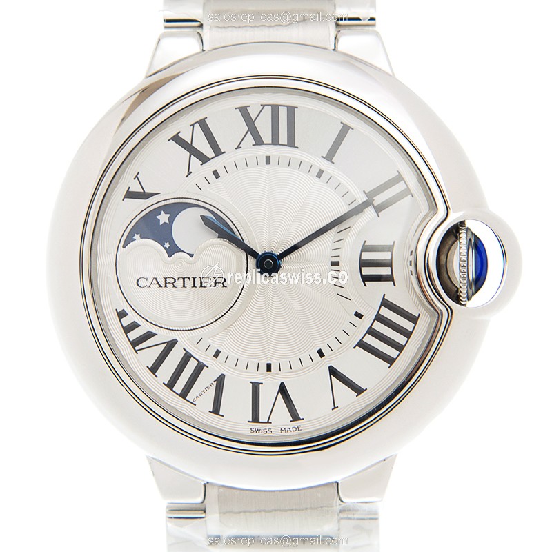 Exquisite Cartier WSBB0021 BALLON BLEU Replica Watch | Automatic Movement | Silver Dial | Stainless
