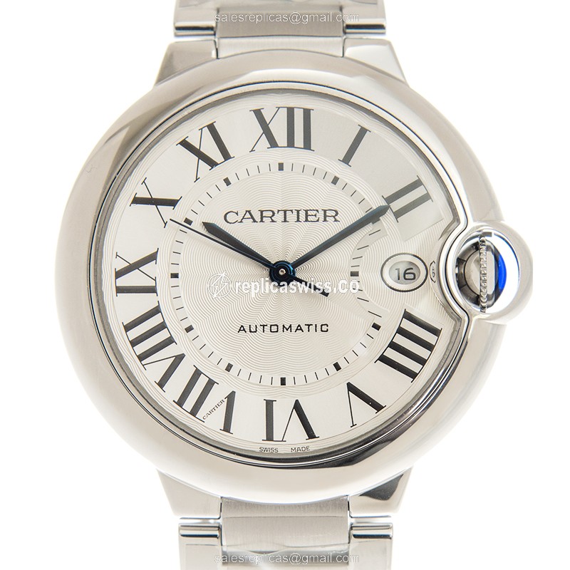 Exquisite Cartier WSBB0040 BALLON BLEU Replica Watch | Automatic Movement | Silver Dial & Case