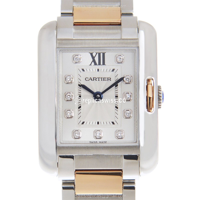 Exquisite Cartier WT100024 Tank Replica, Silver Dial & Case, Automatic Movement Watch